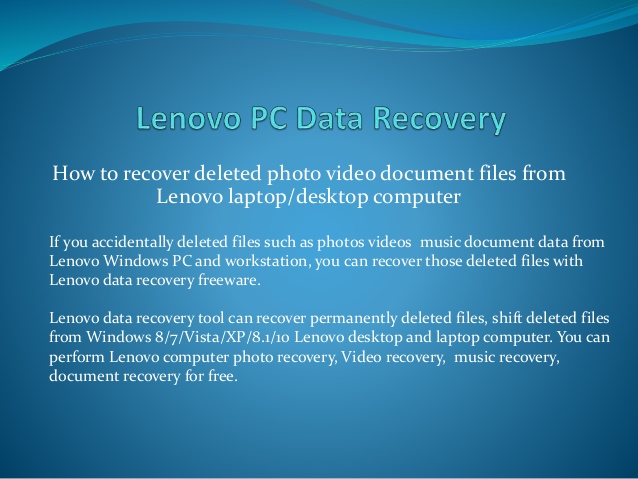 Maintenance et recovery Lenovo.jpg